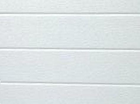 Sectional garage door PVC : Stucco ligné Blanc 9010 RAL 